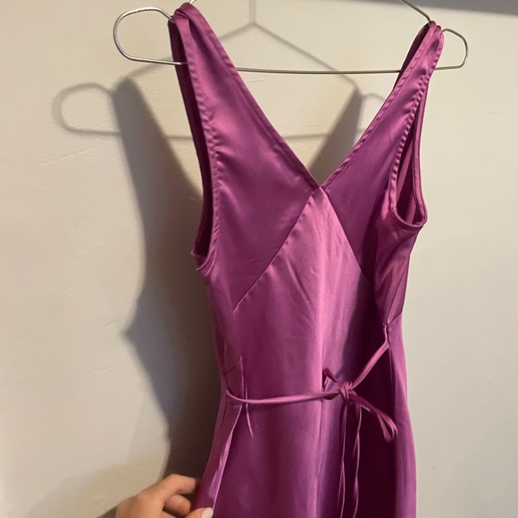 Princess Polly Satin Magenta Slip Dress - Picture 4 of 9